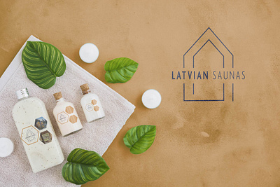 "LATVIAN SAUNAS" (Diāna Garā, 06.2022) branding design graphic design graphicdesign illustration logo