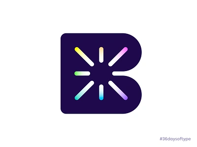 B for Bright ( for sale ) app b bb blockchain branding bright crypto fireworks icon letter lights logo mark monogram negative space spark star technology