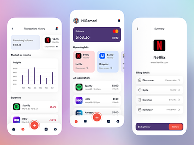 Subscription Management Made Easy: Our Clean and Minimalist App branding design graphic design illustration subscription subscription manager subscription manager app ui ux visual design