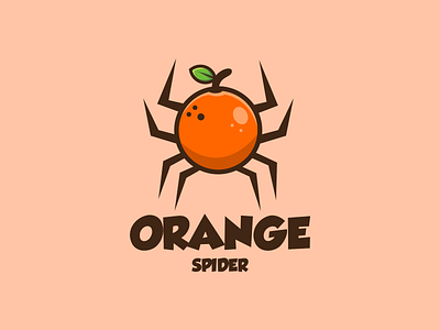 ORANGE COMBINATION WITH SPIDER app branding design fruit graphic design icon illustration logo orange spider ui ux vector