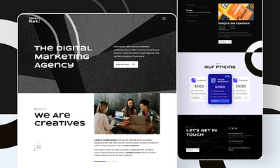 White&Black Agency - Landing Design branding design graphic design landing page ui ui design web design web ui
