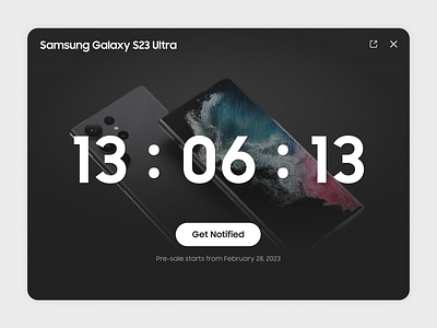 Countdown Timer app appdesign branding countdown timer daily ui dailyui design figma graphic design illustration logo minimal pop up samsung ui ui design ui designer ux design ux ui design web design