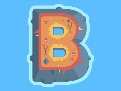 36 Days Of Type | B 36 days b 36daysoftype affinity designer b illustration flat illustration island letter lettering typeface vector illustration