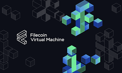 Fielcoin Virtual Machine Brand block brand branding colors cubes filecoin fvm illustration vector virtual machine