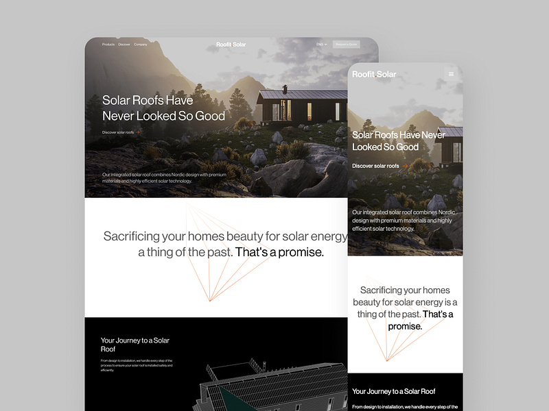 Roofit.Solar - Homepage design energy environment green green energy homepage minimal savetheplanet solarpanels sun ui ux uxui web web design