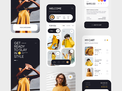 Clothing App branding clean clothing clothing app dashboard design ecommerce ecommerce app fashion fashion app home page minimal mobile app mobile design online store shein street style style ui ux webdesign