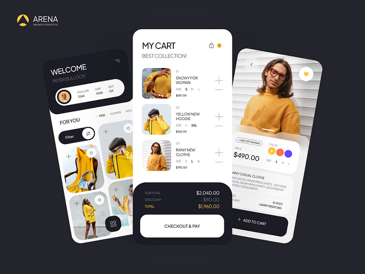 Clothing App by Levi Wilson for QClay on Dribbble