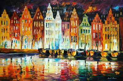 AMSTERDAM'S PANORAMA — oil painting on canvas oilpaintingoncanvas