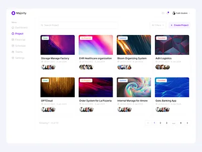 Majority - Dashboard Management app design dashboard interface ui ui design uiux ux web webdesign webdevelopemnt website design