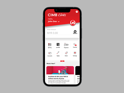 CIMB Clicks App banking ui