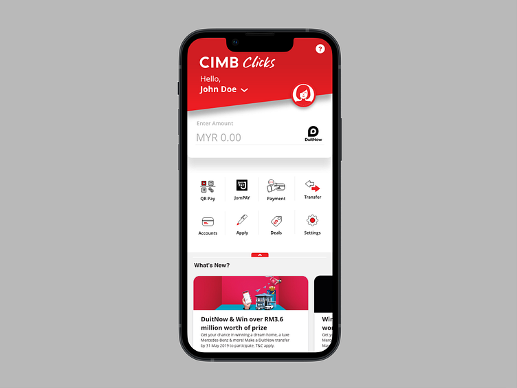 CIMB Clicks App by Shariff Saim on Dribbble