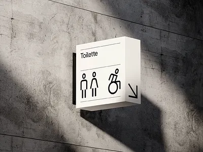 RTL - Toilette Icons icon inclusive light shadow sign signage symbol toilette wayfinding wc