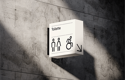 RTL - Toilette Icons icon inclusive light shadow sign signage symbol toilette wayfinding wc