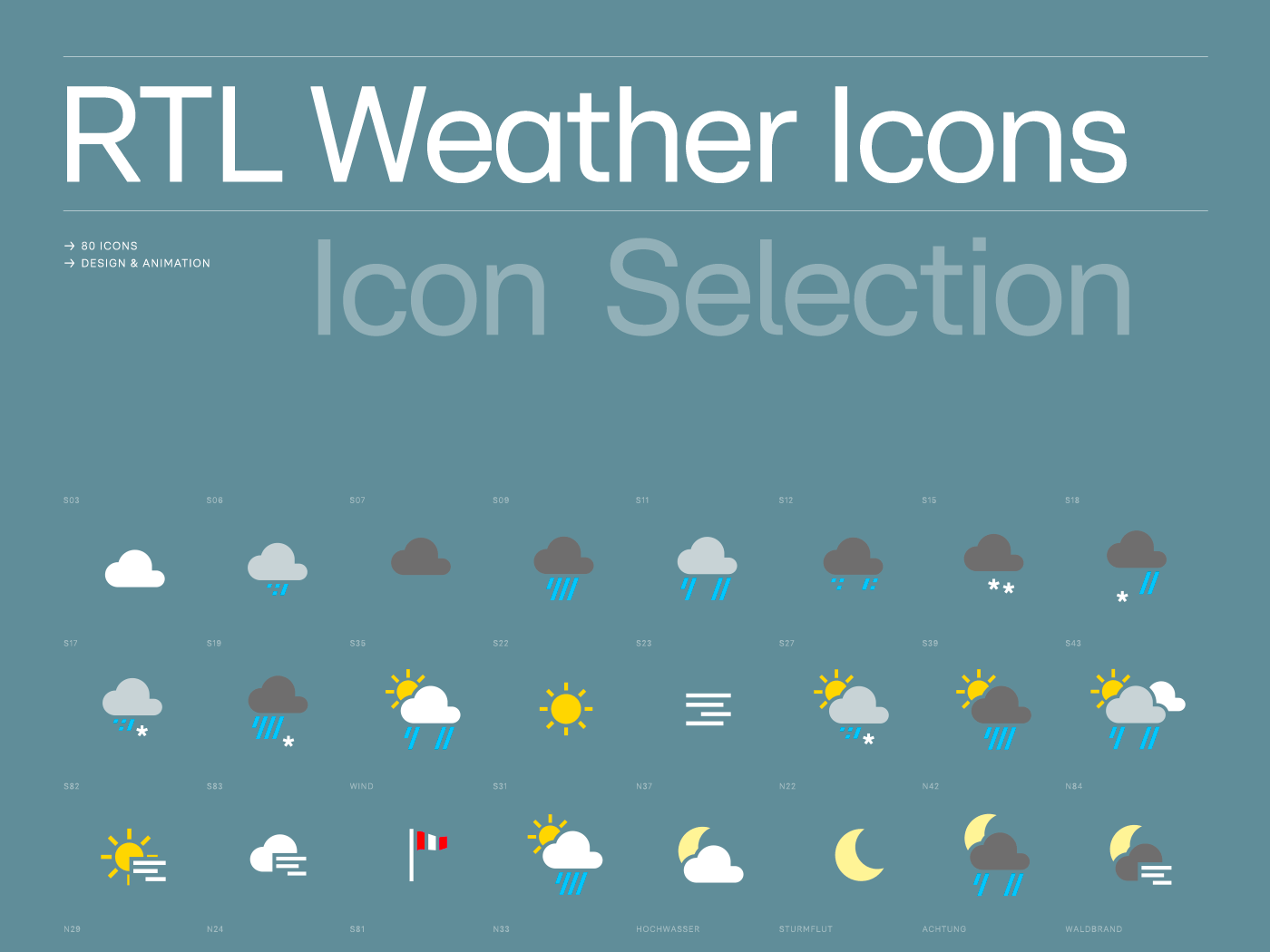 RTL - Weather Icons animation app cold global symbol television tv warm weather web