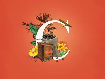 C - Coffee 36daysoftype airplane c coffee collage collage art collage digital collage maker collageart design font graphic graphicdesign illustration letter lettering type typo vintage