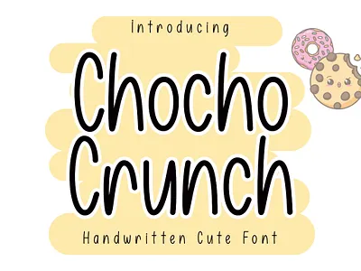 Handwritten Cute Chocho Crunch amsterdam branding crafting font cute font design font graphic design handwritten illustration logo monoline new font script script font summer