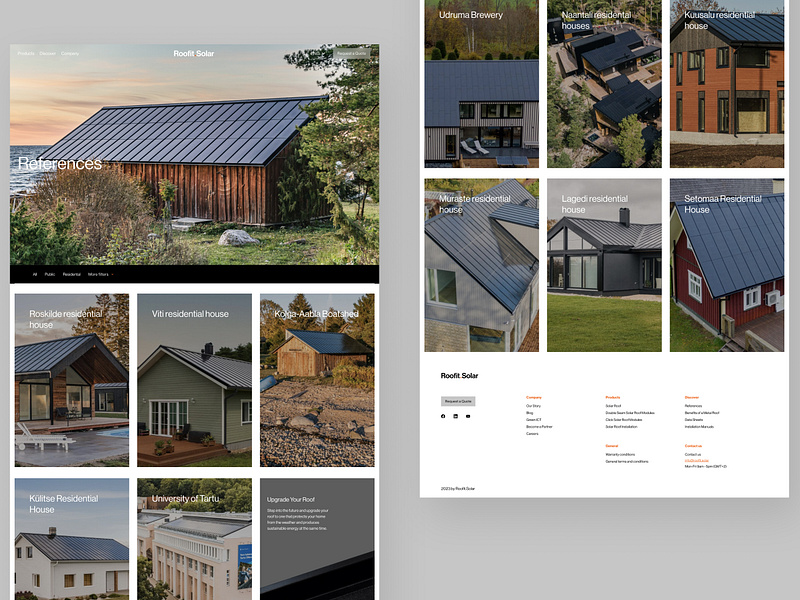 Roofit.Solar - References design energy green green energy minimal savetheplanet solarpanels sun sustainability ui ux uxui web web design