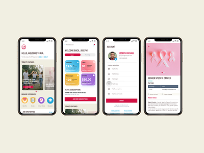 AIA App aia insurance mobileapp prototype