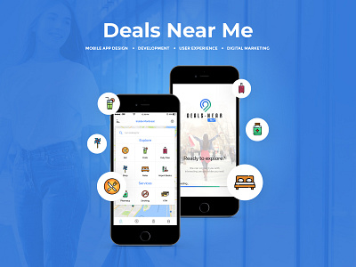 Deals Near Me | Mobile App design | User experience branding design graphic design illustration logo logo design mobile app design mobile app development ui vector web design web development