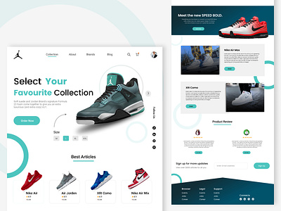 Jorden Sneakers / UI landing Page Design 3d animation branding graphic design logo motion graphics ui