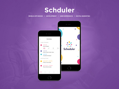 Scheduler | Mobile App design | User experience branding design graphic design illustration logo logo design mobile app design mobile app development mobile design