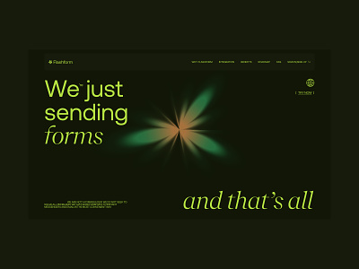 Flashform Main Screen colorful design illustration typography ui ux website