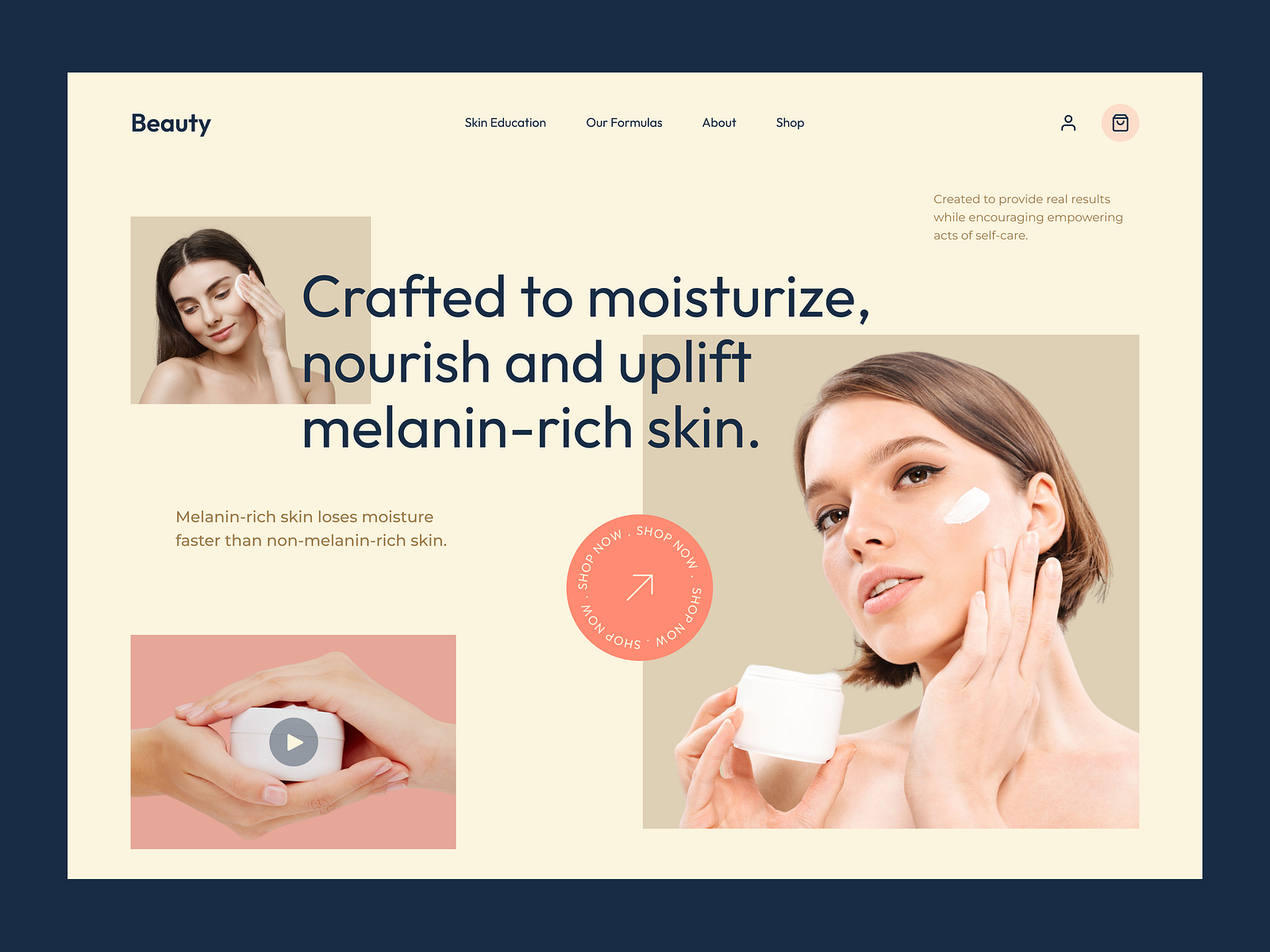 Beauty Skin Care Product Landing Page by Joy Deb on Dribbble