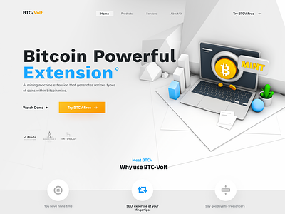 Bitcoin Extension Design ai app banner bitcoin branding chatgpt design extension mansoorgull new page ui ux website