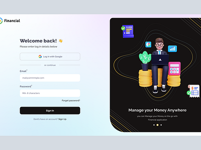 Login (Sign In) Page login page login web login with sign up page sign up sign up web ui