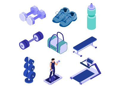 Fitness Isometric Icons design fitness fitness icon fitness illustration fitness vector free download free icons free illustration free vector freebie illustration illustrator vector vector design vector download
