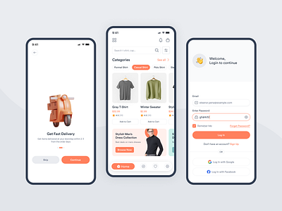 Nazmart E-Commerce Mobile App app beautiful branding cloth dashboard e commerce graphic design landing page minimal mobile app multi saas ui ux xgenious