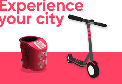Experience your city - DAV 3d android blender branding e-bike e-scooter ios iot mobile app