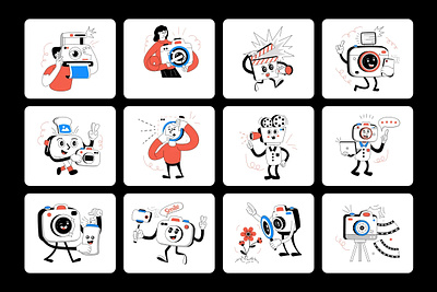 Camera Illustration branding camera camera reel film graphic design icon illustration logo selfie ui vector video