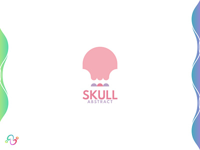 Abstract Skull Logo abstract bone brand design brand designer color colorful ghost horror logo design logo designer logo for sale logo idea logo inspiration logomark logotype modern simple skeleton skull zzoe iggi