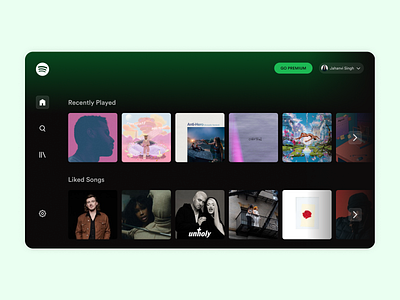 Spotify TV App app app design appdesign branding daily ui dailyui design graphic design illustration logo minimal tv app tv interface ui ui design ui ux uidesign user interface ux ui web design