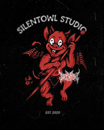 Devil apparel branding clothing dark demon design devil graphic design illustration logo merchandise streetwear tee vector vintage
