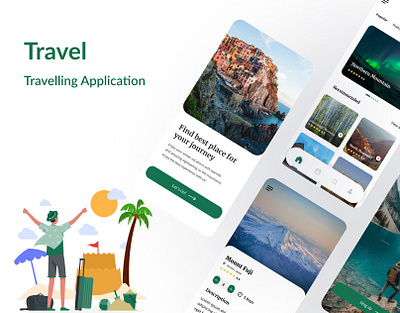 Travel UI Design app app ui application design mobile app mobile ui ui ui ux ux ux ui