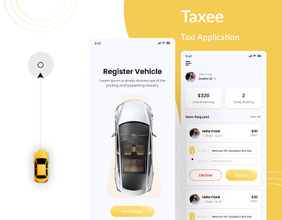 Taxee App UI aapp app application design graphic design mobile app mobile ui ui ui design uiux ux ux design uxui