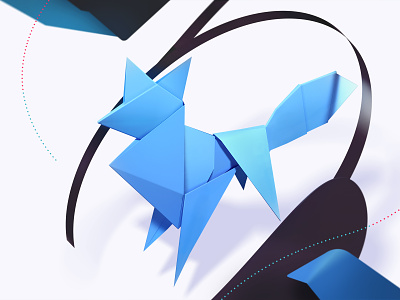 Origami Animals 3d animal branding graphic design ill illustration