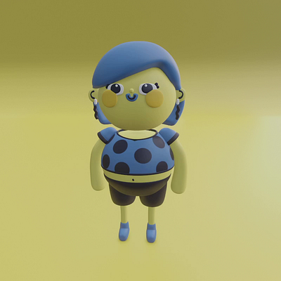 3D Character 3d 3dhcaracter blender blue character kawaii