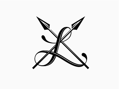 L and Spears branding calligraphy concept cursive design elegant graphic design l letter logo luxury monogram shape spear typeface typography
