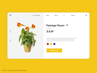 E-Commerce Shop (Single Item) - DailyUI #012 012 app dailyui dailyui012 design e commerce flower graphic design logo online shop ui ux
