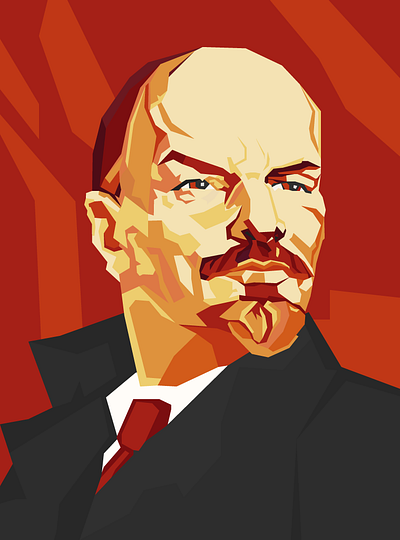 Lenin 2d art design illustration vector