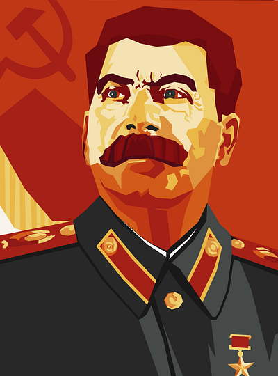 Stalin 2d art design illustration vector