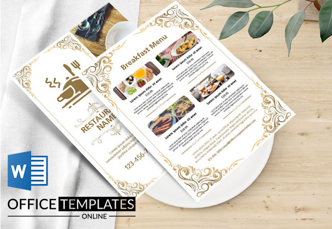 Free Printable Menu Templates for MS Word by Office Templates Online on