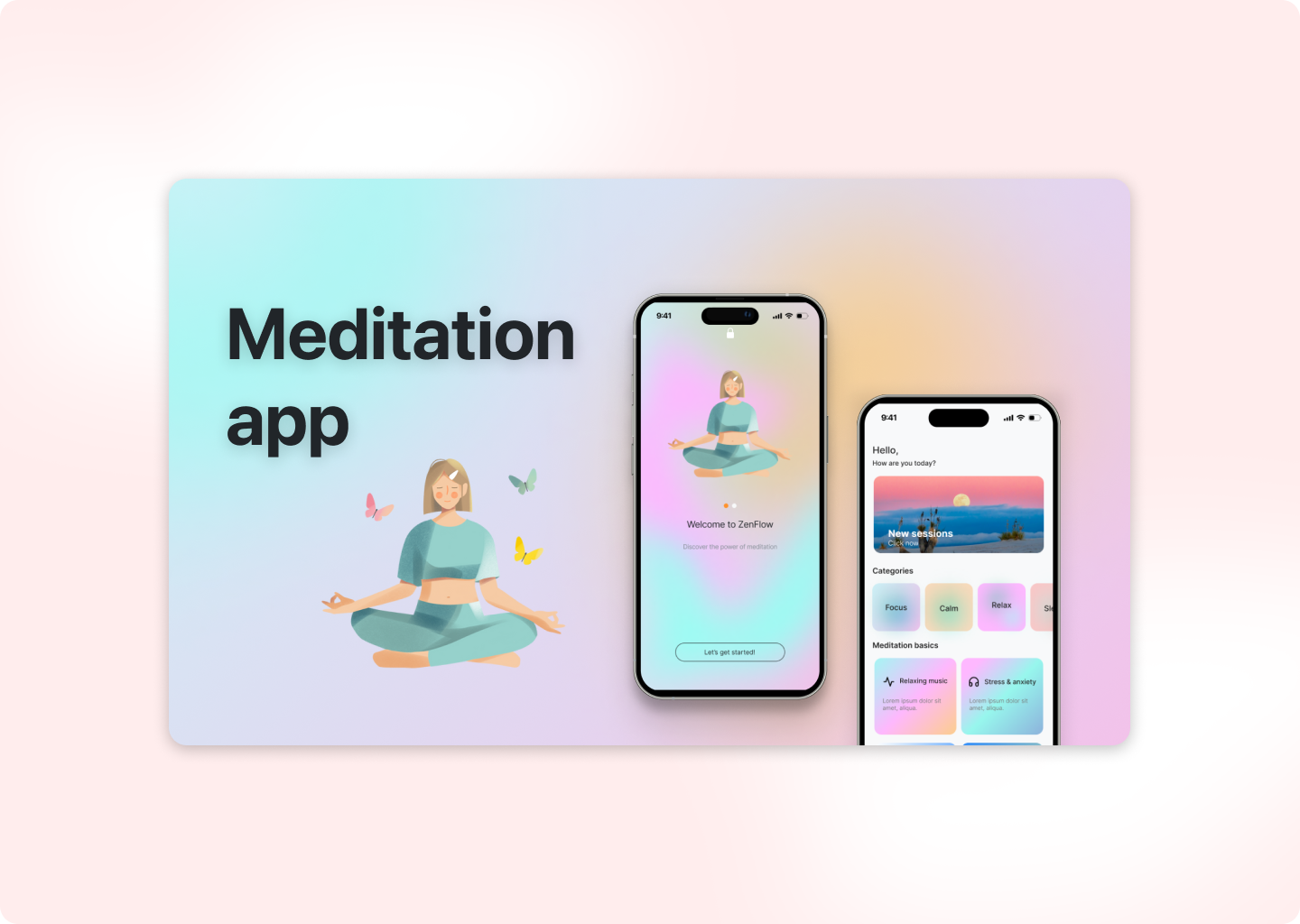 Meditation app - Practice design by Đinh Phương Thảo on Dribbble