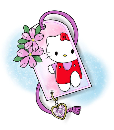 Hello Kitty. cat cherry blossom crystal designer digital digitalart drawing flash floral heart hello kitty kitty tag tattoo travel