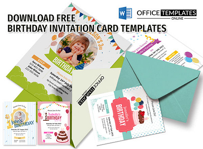 Free Baby Birthday Invitation Card Templates for MS Word partytime