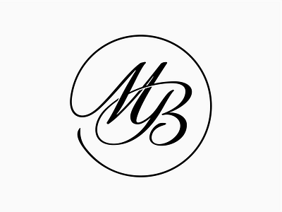MB Monogram b branding circle classic concept design elegant letter logo luxury m monogram shape typography