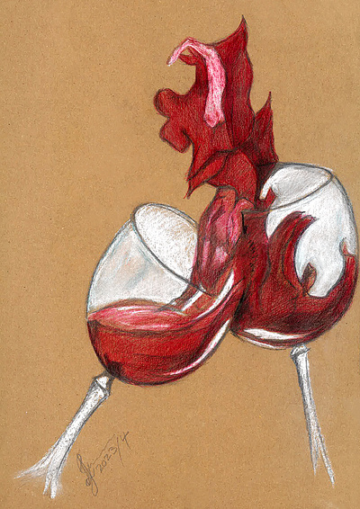 Red wine art artist drawing graphic design graphite pencil illustration red wine sketch wine